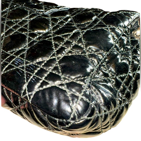 216 Preloved Christian Dior Miss Dior Cannage Patent Lambskin Leather - Picture 8 of 14